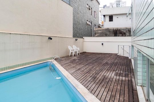 Área comum - Piscina de apartamento para alugar com 1 quarto, 30m² em Savassi, Belo Horizonte