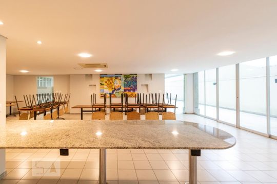 Área comum - Salão de festas de apartamento para alugar com 1 quarto, 30m² em Savassi, Belo Horizonte