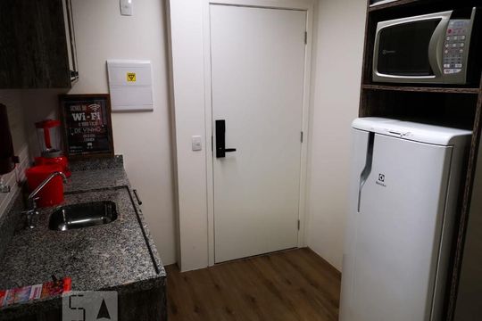 Cozinha de apartamento à venda com 1 quarto, 30m² em Centro, São Paulo