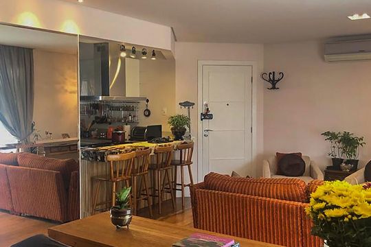 Sala de apartamento à venda com 3 quartos, 135m² em Chácara Santo Antônio (zona Sul), São Paulo