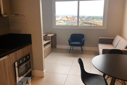 Sala/Cozinha de kitnet/studio à venda com 1 quarto, 40m² em Centro, Canoas