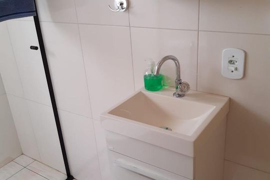 Pia do Banheiro de apartamento à venda com 1 quarto, 50m² em Bela Vista, São Paulo