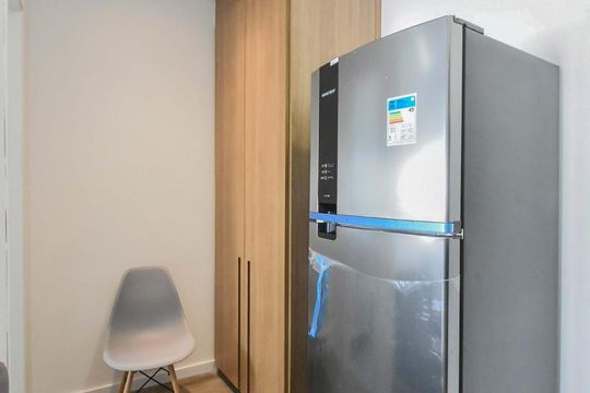 Cozinha de apartamento para alugar com 1 quarto, 15m² em Santo Amaro, São Paulo