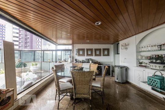 Varanda Sala de apartamento à venda com 4 quartos, 378m² em Jardim Anália Franco, São Paulo