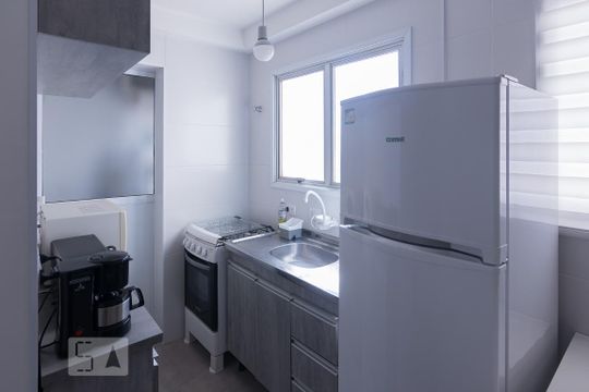 Cozinha de apartamento à venda com 1 quarto, 30m² em Campos Elíseos, São Paulo