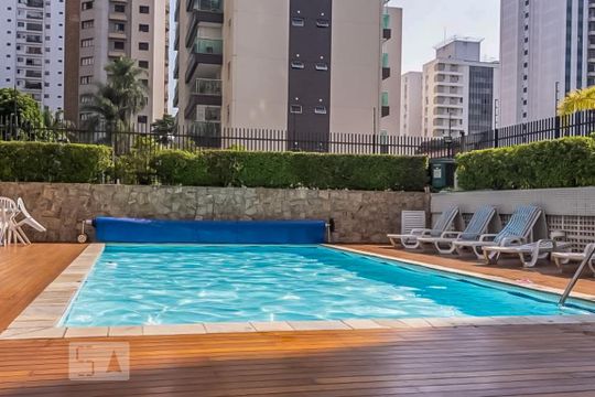 Área Comum - Piscina de apartamento para alugar com 2 quartos, 124m² em Brooklin Paulista, São Paulo