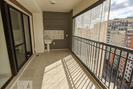 Varanda de apartamento para alugar com 1 quarto, 42m² em Santa Cecília, São Paulo