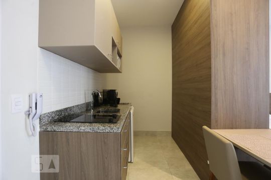 Cozinha de kitnet/studio à venda com 1 quarto, 26m² em Centro, São Paulo