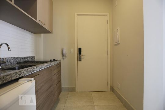 Cozinha de kitnet/studio à venda com 1 quarto, 30m² em Centro, São Paulo