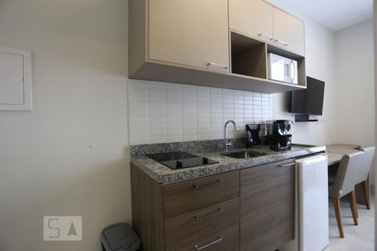 Cozinha de kitnet/studio à venda com 1 quarto, 23m² em Centro, São Paulo