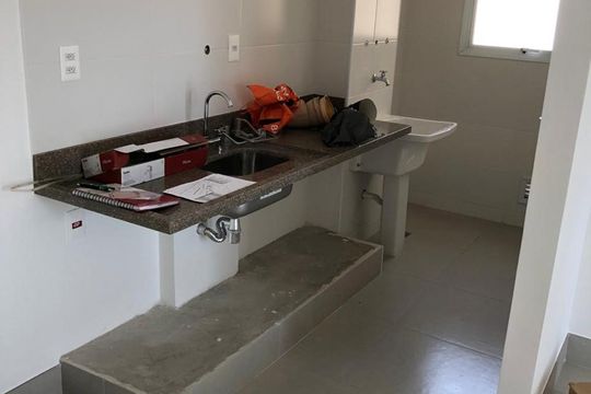 Cozinha de apartamento à venda com 2 quartos, 70m² em Jardim Paulicéia, Campinas