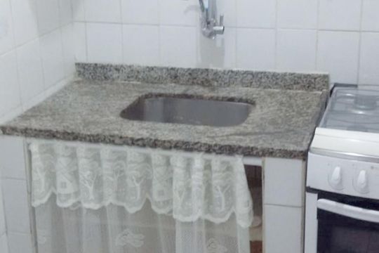 Cozinha de kitnet/studio para alugar com 1 quarto, 30m² em Bela Vista, São Paulo