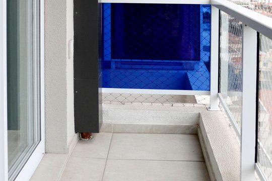 Varanda da Sala de kitnet/studio à venda com 1 quarto, 30m² em Perdizes, São Paulo