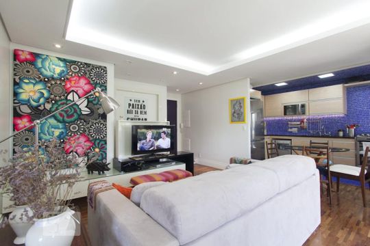 Sala de apartamento para alugar com 1 quarto, 66m² em Pinheiros, São Paulo