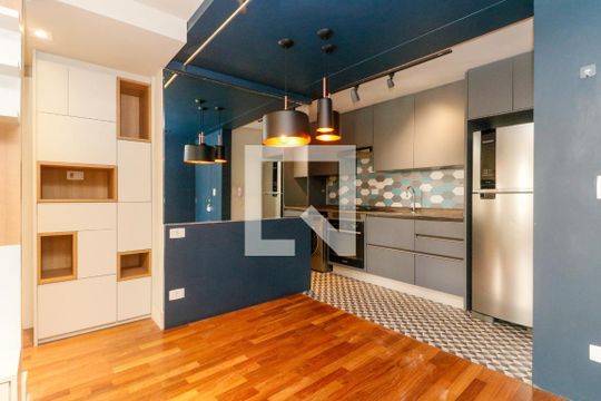 Cozinha de apartamento à venda com 1 quarto, 59m² em Jardim Paulista, São Paulo