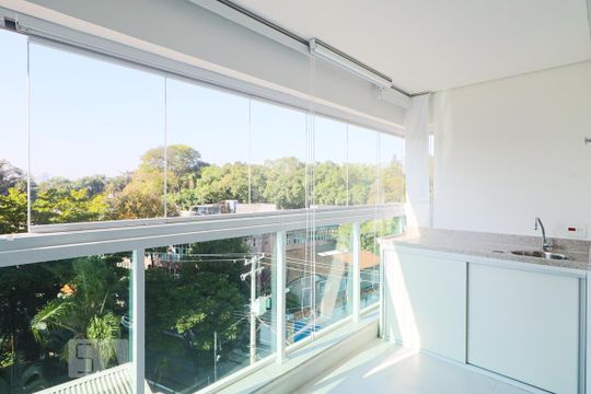 Varanda de kitnet/studio para alugar com 1 quarto, 35m² em Santo Amaro, São Paulo