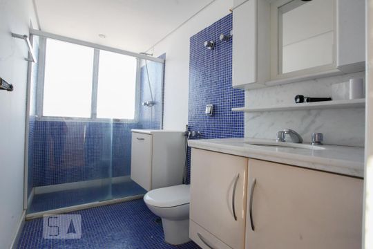 Banheiro da Suíte 1 de apartamento para alugar com 3 quartos, 110m² em Vila Clementino, São Paulo
