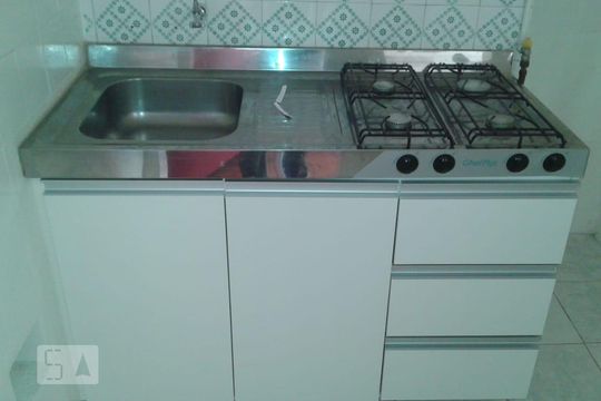 Cozinha de kitnet/studio à venda com 1 quarto, 34m² em Bela Vista, São Paulo