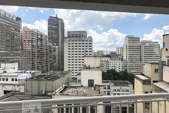 Vista da Varanda de apartamento à venda com 1 quarto, 64m² em Centro, São Paulo