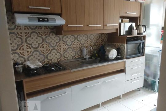 Cozinha de apartamento à venda com 1 quarto, 35m² em Quinta da Paineira, São Paulo