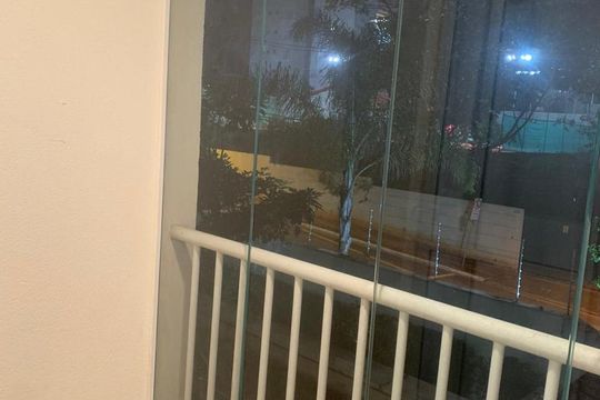 Varanda da Sala de apartamento à venda com 1 quarto, 48m² em Parque Reboucas, São Paulo