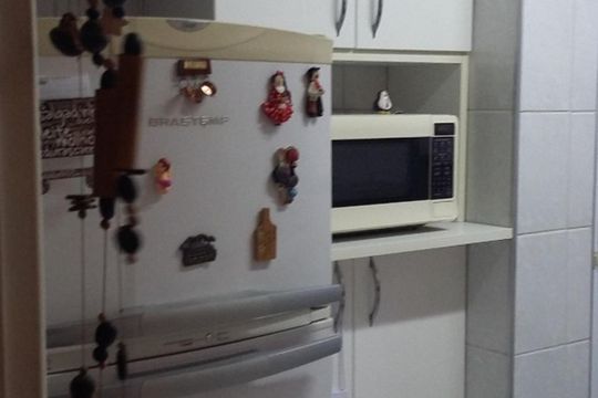Cozinha de apartamento à venda com 2 quartos, 60m² em Chácara Seis de Outubro, São Paulo