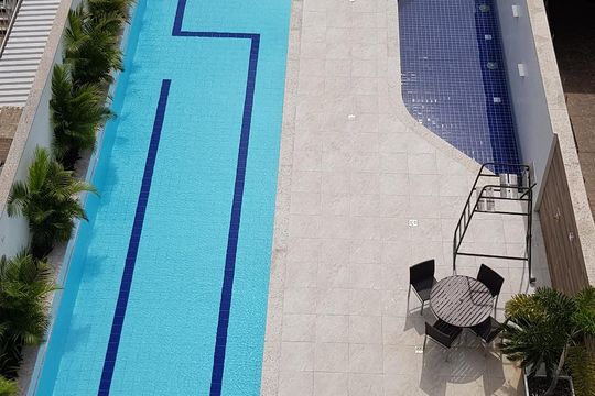 Vista piscina de apartamento à venda com 2 quartos, 120m² em Botafogo, Rio de Janeiro