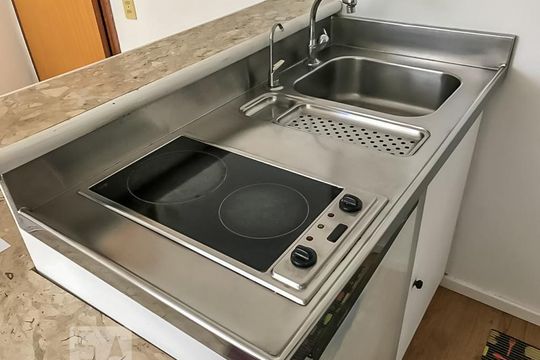 Detalhe cozinha de kitnet/studio para alugar com 1 quarto, 40m² em Brooklin Paulista, São Paulo