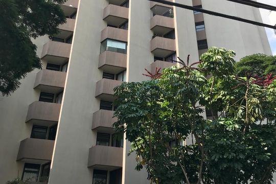 Fachada  de apartamento para alugar com 1 quarto, 37m² em Indianópolis, São Paulo