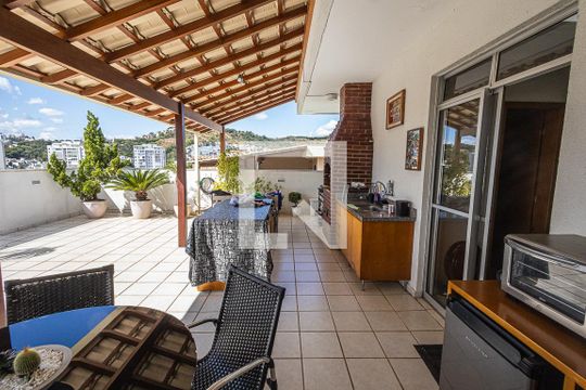 Varanda Gourmet de apartamento à venda com 3 quartos, 184m² em Castelo, Belo Horizonte
