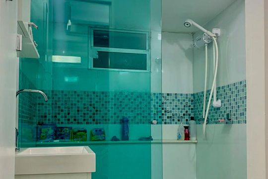 Banheiro da Suíte 2 de apartamento à venda com 2 quartos, 110m² em Jardim Adhemar de Barros, São Paulo