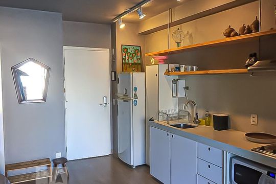 Cozinha de kitnet/studio à venda com 1 quarto, 56m² em Vila Mariana, São Paulo