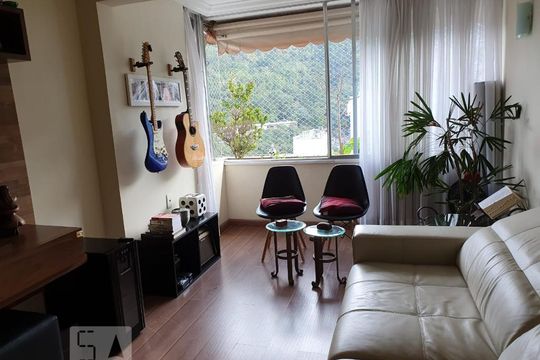 Sala de apartamento para alugar com 3 quartos, 110m² em Laranjeiras, Rio de Janeiro
