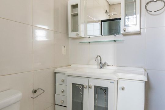 Banheiro da Suite de casa à venda com 2 quartos, 66m² em Vila Alto de Santo André, Santo André