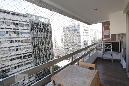 Varanda da Sala de apartamento para alugar com 1 quarto, 70m² em Copacabana, Rio de Janeiro