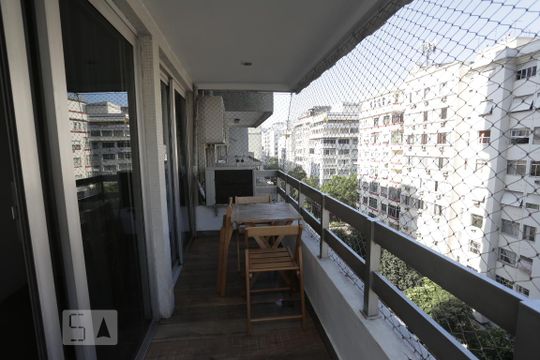 Varanda da Sala de apartamento para alugar com 1 quarto, 70m² em Copacabana, Rio de Janeiro