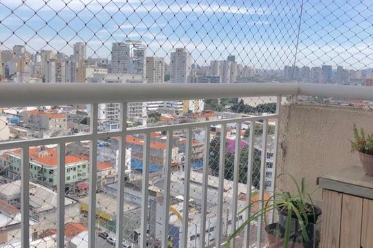 Varanda da Sala de apartamento à venda com 2 quartos, 68m² em Barra Funda, São Paulo