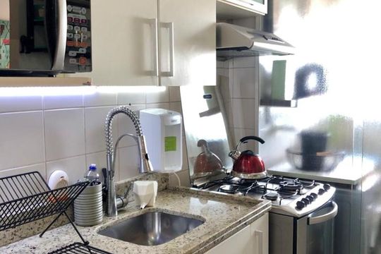 Cozinha de apartamento à venda com 2 quartos, 68m² em Barra Funda, São Paulo