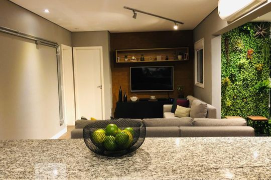 Sala de apartamento para alugar com 1 quarto, 73m² em Jardim Fonte do Morumbi, São Paulo