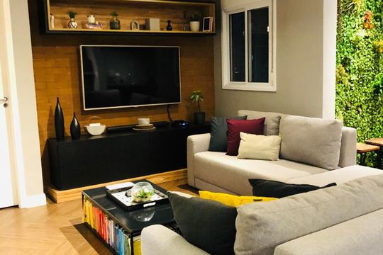 Sal de apartamento para alugar com 1 quarto, 73m² em Jardim Fonte do Morumbi, São Paulo