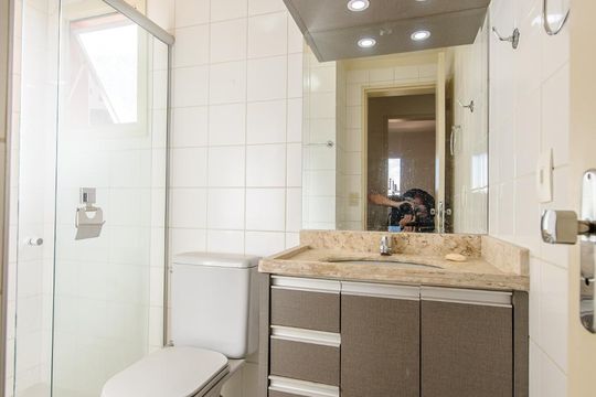 Banheiro Social de apartamento para alugar com 3 quartos, 107m² em Ponte Preta, Campinas
