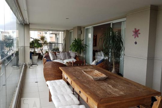 Varanda da Sala de apartamento para alugar com 3 quartos, 250m² em Jardim Fonte do Morumbi, São Paulo
