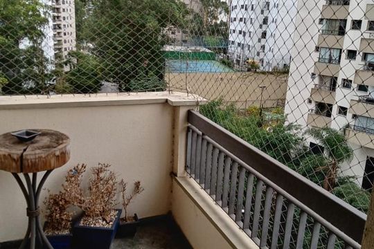 Varanda da Sala de apartamento à venda com 3 quartos, 198m² em Vila Andrade, São Paulo