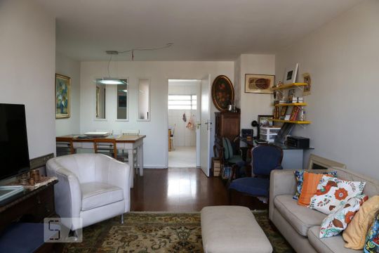 Sala de apartamento para alugar com 3 quartos, 105m² em Jardim Taboão, São Paulo