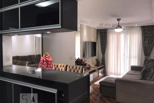 Sala de apartamento para alugar com 3 quartos, 81m² em Vila Amélia, São Paulo