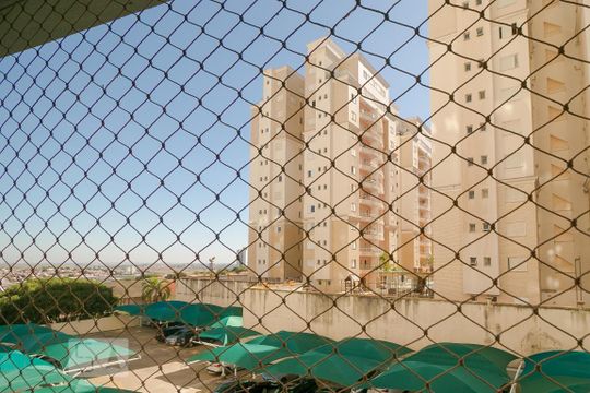 Vista da Sacada de apartamento à venda com 3 quartos, 99m² em Mansões Santo Antônio, Campinas