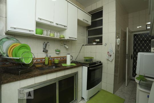 Cozinha de apartamento para alugar com 3 quartos, 90m² em Copacabana, Rio de Janeiro