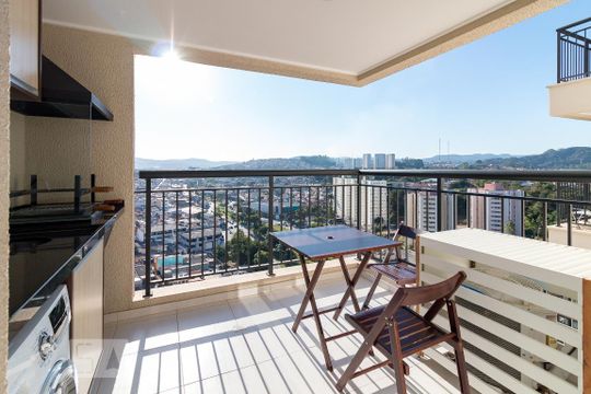 Varanda gourmet de kitnet/studio para alugar com 1 quarto, 38m² em Jardim Flor da Montanha, Guarulhos