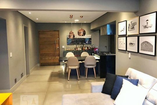 Sala de apartamento à venda com 2 quartos, 98m² em Cidade Monções, São Paulo