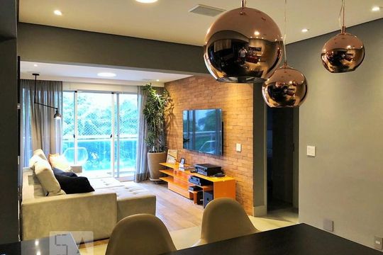Sala de apartamento à venda com 2 quartos, 98m² em Cidade Monções, São Paulo